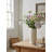 4.5x4.5x9.8" Fluted Marble Decorative Vase