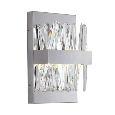 LED Wall Sconce With Crystal Accents