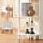 5-Tier Corner Shelf with Sturdy 5-Leg Base, Wooden Corner Bookshelf for Small Spaces, Wooden Plant Display Shelf, Thin Bookshelf for Living Room, Bedroom, Office (White)-360925608-360925609