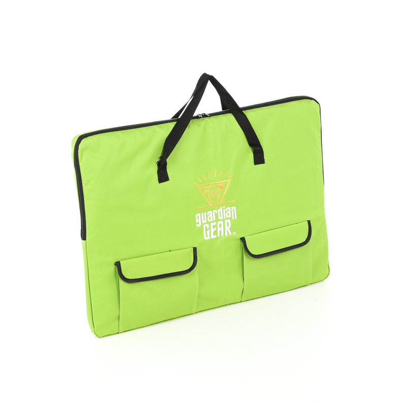 Collapsible Soft-Sided Crate with 1 Door, Medium - Lime / Blue