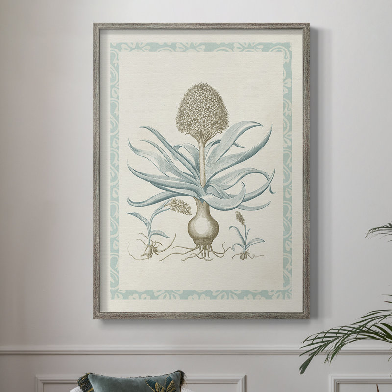 Willow Blue Besler IV Framed Print - Solid Wood, 30" H x 24" W