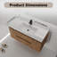 Meuble-lavabo simple 47,2 po avec comptoir et deux tiroirs, ensemble de meuble-lavabo mural flottant (robinet non inclus), entièrement assemblé-333945385-333945387