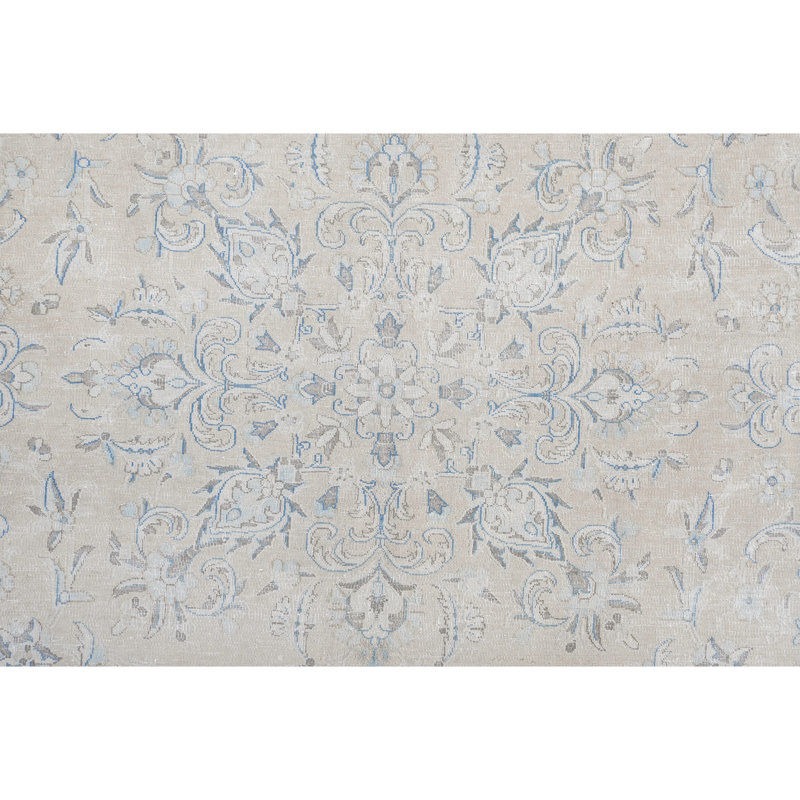 Tapis rectangulaire en laine noué à la main