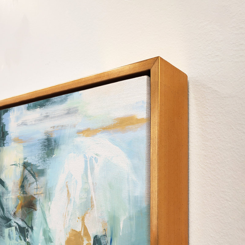 Quiet Water Painting by Giselle Kelly, 51.5" H x 41.5" W , Glass Coat