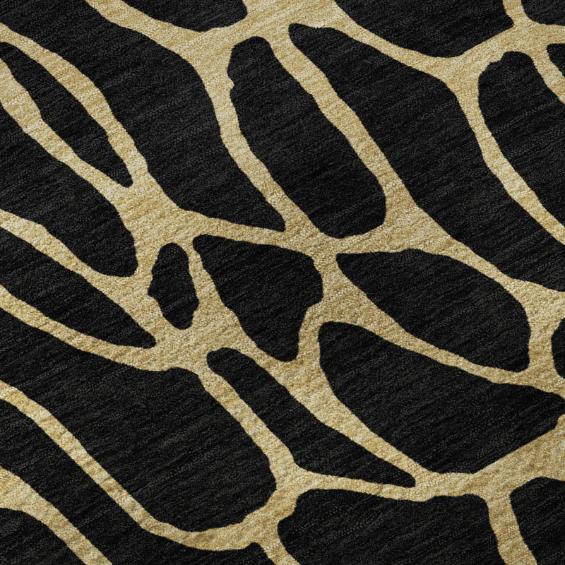 Premium Machine Washable Guada AMF1023 Geometric Rug, Round 8'