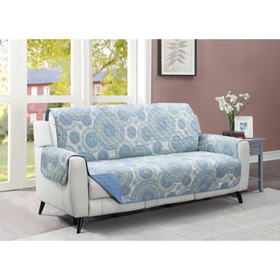 Polyester Box Cushion Sofa Slipcover