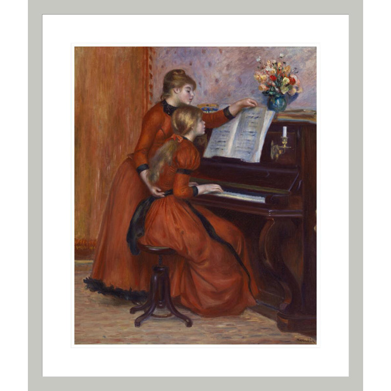 Jeunes filles au piano Pierre-Auguste Renoir - Impression giclée sur cadre, 27,42 po H x 23,5 po L
