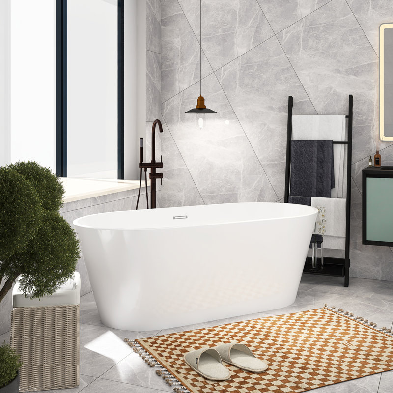 67'' x 30'' Soaking Acrylic Bathtub