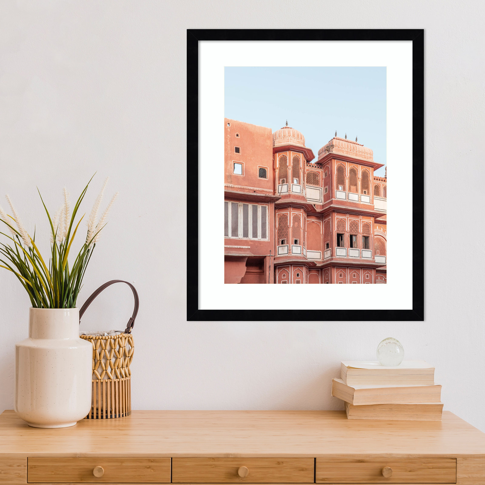 Daisey "Pink Palace" Print, Black, 21" H x 17" W