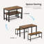 Ensemble de table de salle à manger, table de bar avec 2 bancs de salle à manger, comptoir de table de cuisine avec chaises, table de petit déjeuner industrielle pour la cuisine, salon, salle de fête-1683528944-1683528947-1683528959