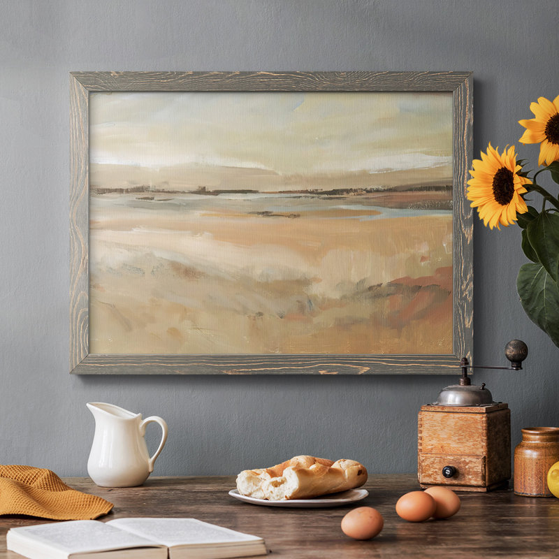 Earth Tone Landscape II, reproduction d'art sur toile, H 28 po x l 42 po, Gris