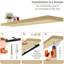 Tablettes flottantes Sorbus pour le mur - Étagères de salle de bain extra-longues de 55 pouces, décoration murale pour chambre à coucher, cuisine, salon, rangement de livres - Tablette flottante avec supports cachés (érable, paquet de 2)-119898072