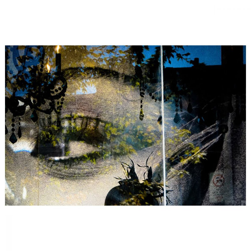 Toronto. Queen St. Window Reflection # 2 Print by Andrea Hillebrand