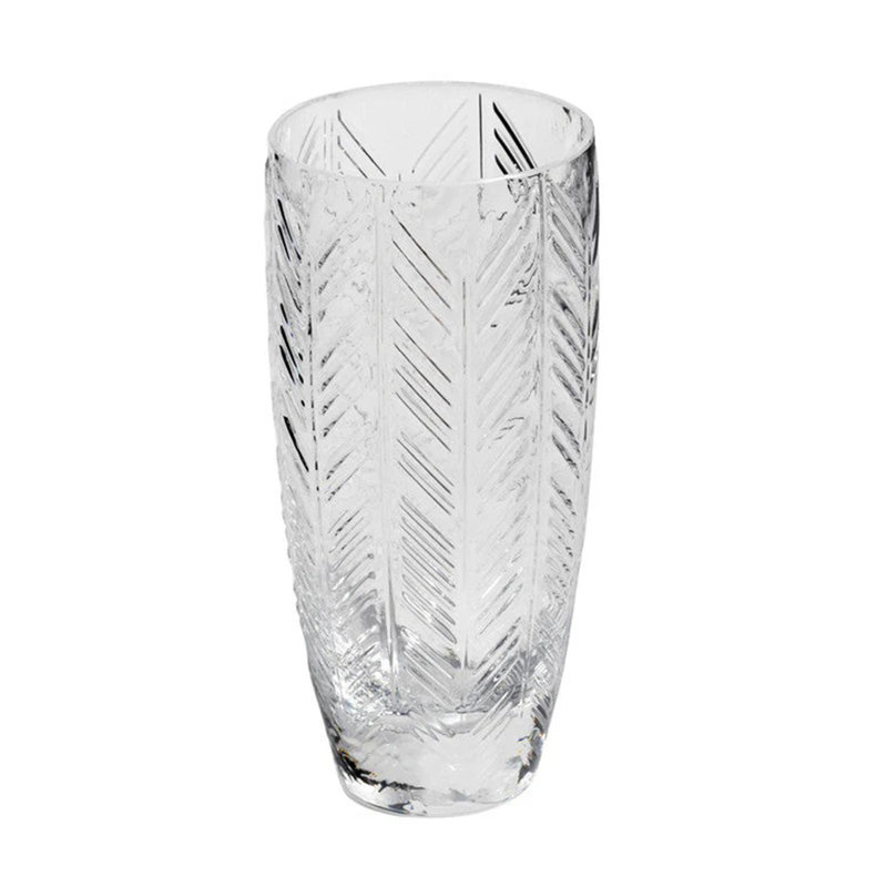 Missoni Champagne Glasses ZIG ZAG Set Of 6  Amber 11 Oz, Diam. 2.5", H 5.5", Clear