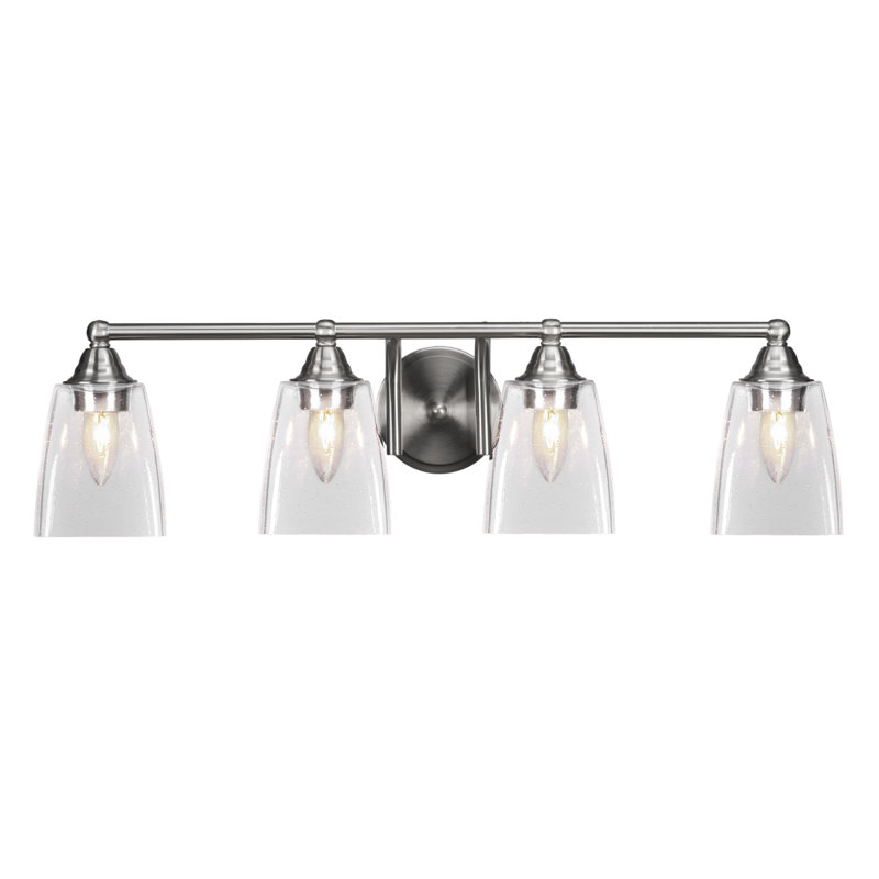 Michell 4-Light Bath Bar, Brushed Nickel