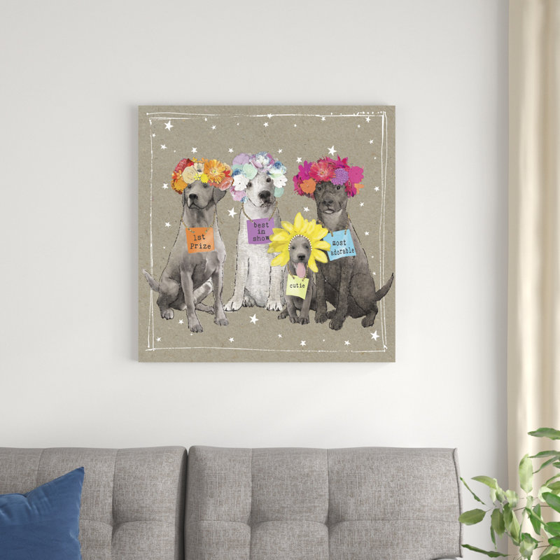 Fancypants Wacky Dogs V, H 30 po x l 30 po x P 1,25 po