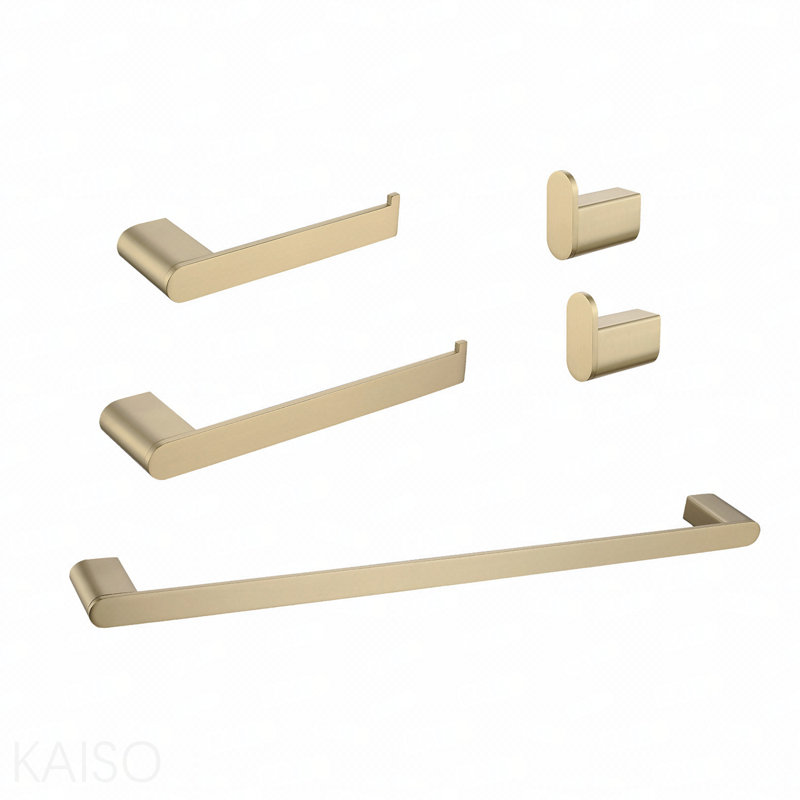 5- Piece Bathroom Hardware Set, Brushed Gold