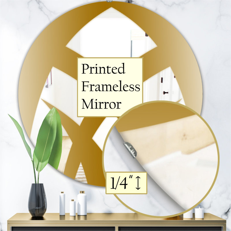 Miroir mural symétrique abstrait, H 23,6 po x l 23,6 po