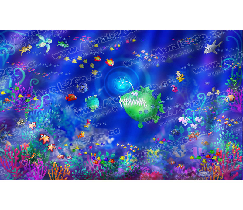 Adhésif décoratif Sea Life, H 30 po x l 48 po