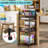 5-Tier Metal Rolling Craft Cart With Lockable Wheels & Adjustable Dividers - Multi-Functional Art Supply Organizer For Painting Studio/Kitchen/Dorm (Grey)