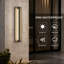 Applique murale linéaire d'extérieur à DEL en aluminium noir 27 "à intensité variable-347058861