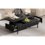 Table basse à plateau relevable moderne avec 2 tiroirs et amplement d'espace de rangement réglable