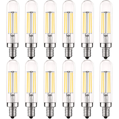 5 Watt (60 Watt Equivalent) T6 T6.5 LED Dimmable Light Bulb, E12/Candelabra Base -  Luxrite, LR21658-12PK