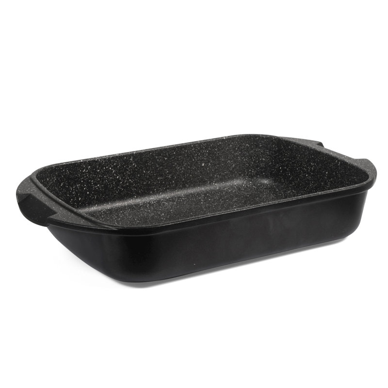 H&H Non-Stick Aluminium Rectangle Braiser with Lid, 35cm