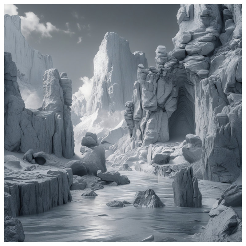 Édredon Frozen Mountain Landscape, Très grand lit
