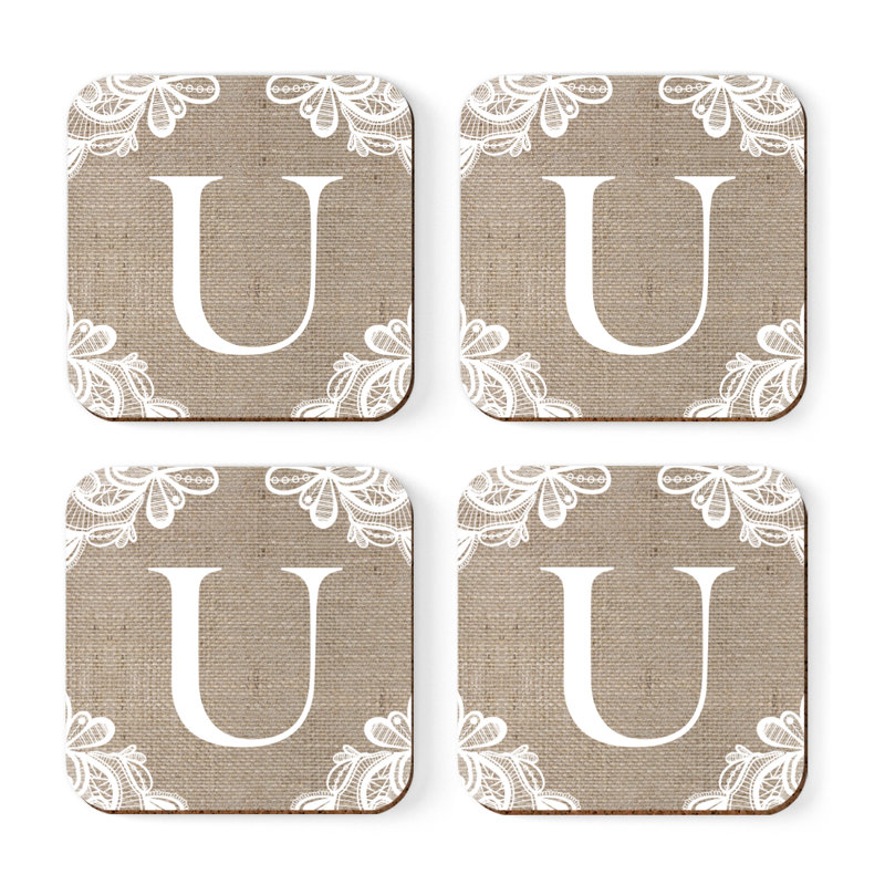 Sous-verres Café à monogramme, U