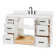 ARIEL Kellie 55 Single Sink Bathroom Vanity with Pure Quartz Top