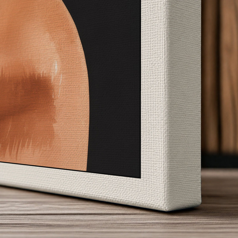 Woman in Profile Boho - Wrapped Canvas, 24x16 - 61.0 x 40.6 cm, Cream Border