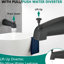 Douche à barre coulissante en acier inoxydable, deux têtes à 7 réglages, noir mat, débit de 1,8 gallon par minute, système de douche en mode brouillard hydratant avec perceuse en acier, jet de pluie / massage