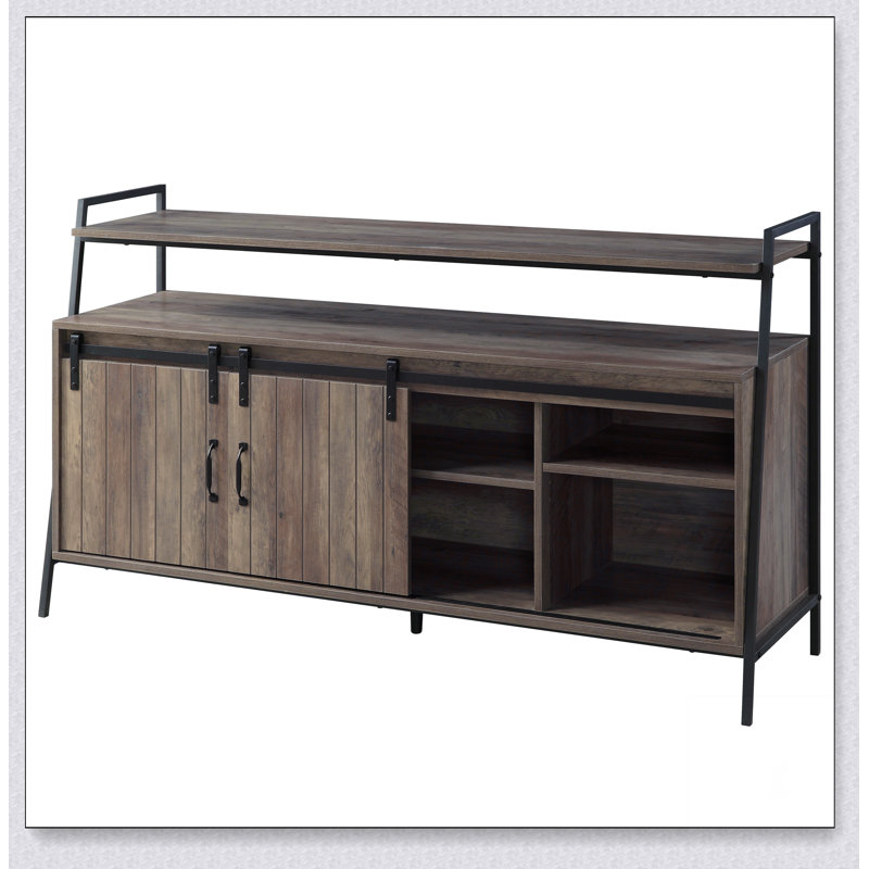 Rashawn TV Stand , Rustic Oak & Black Finish LV00152