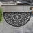 Outdoor Half Round Front Door Mat Rubber Rug 30x18 Black