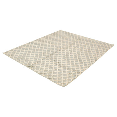 Tapis brun clair tissé à plat à la main Rima
