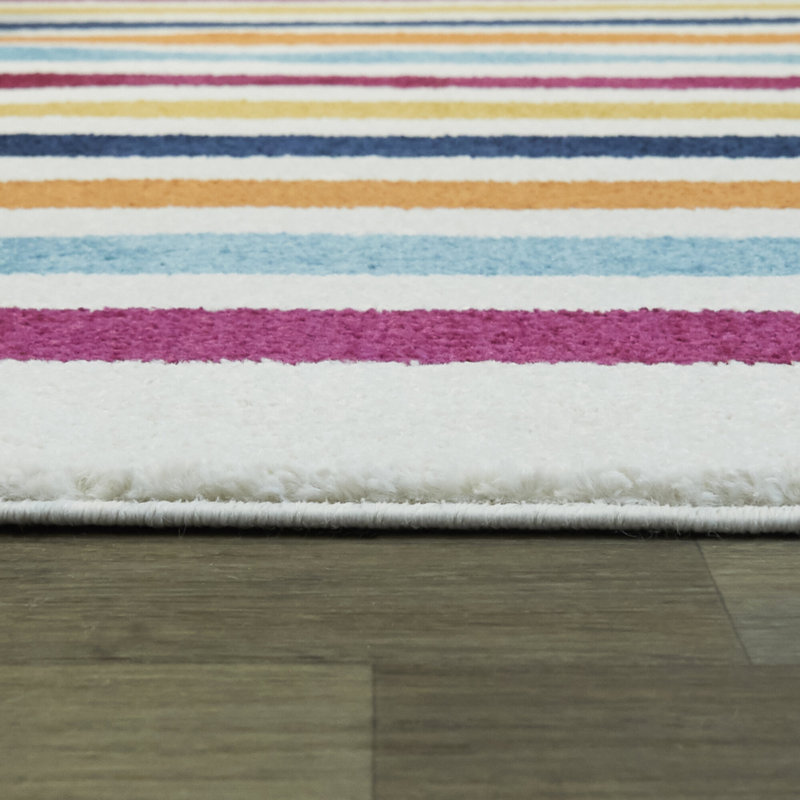 Tapis blanc / bleu / rouge Myrasol, Rectangle 7 pi 10 po x 10 pi