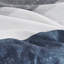 Ensemble d'édredon à rayures avec draps bleu / gris-117515348