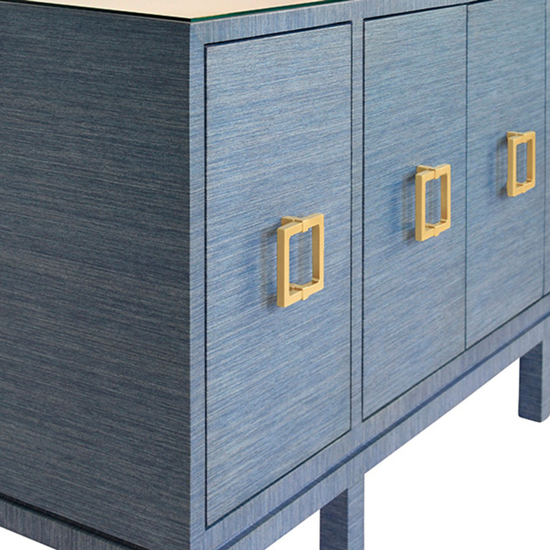 Effie 62'' W Buffet, Blue Dyed Grasscloth