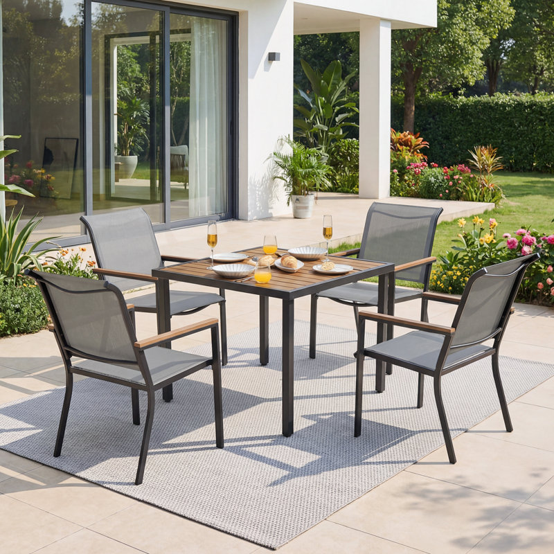 Grey Dining Chair Set, Gray