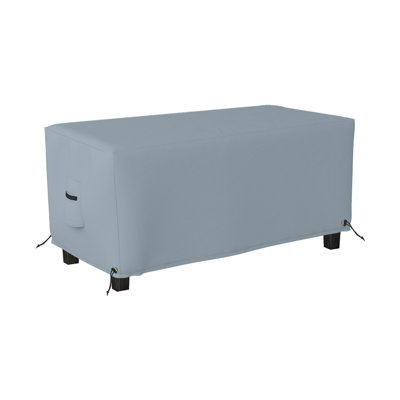 Heavy-Duty Waterproof Rectangle Ottoman Deck Box Cover, Outdoor Square Storage Box Bench Cover