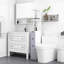 Porte-linge de salle de bain de 54 po de hauteur - 2 tablettes et tiroirs à 2 niveaux, tiroirs de rangement blancs pour un rangement ordonné
