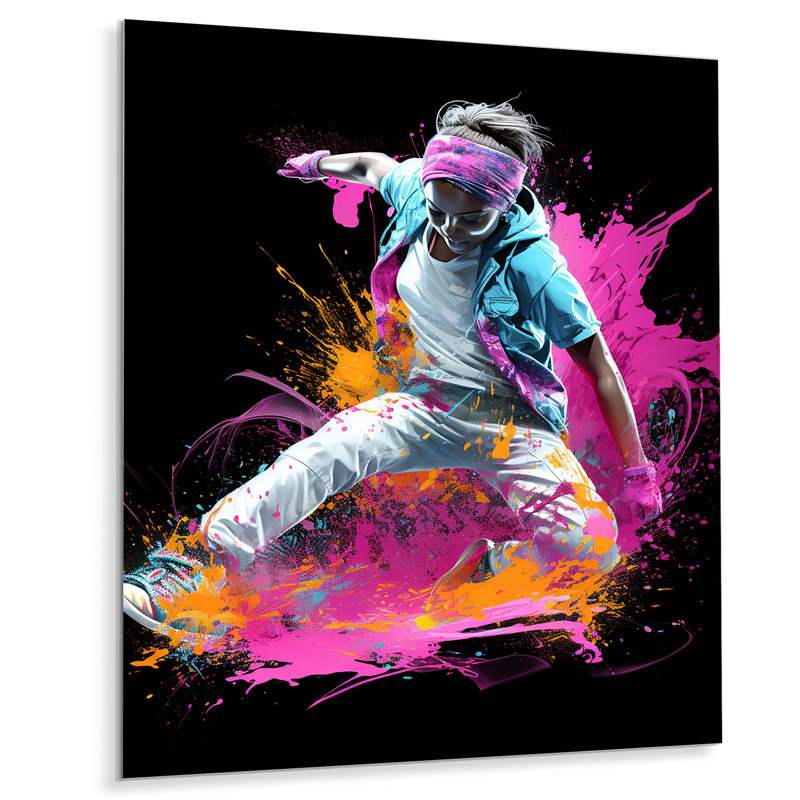 Urban Rhythms Breakdance Evolution II - art mural en métal Dance, H 32 po x l 16 po x P 1 po