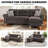 Reversible 2-piece Sectional Sofa With Chaise & Velvet Upholstery-688264470