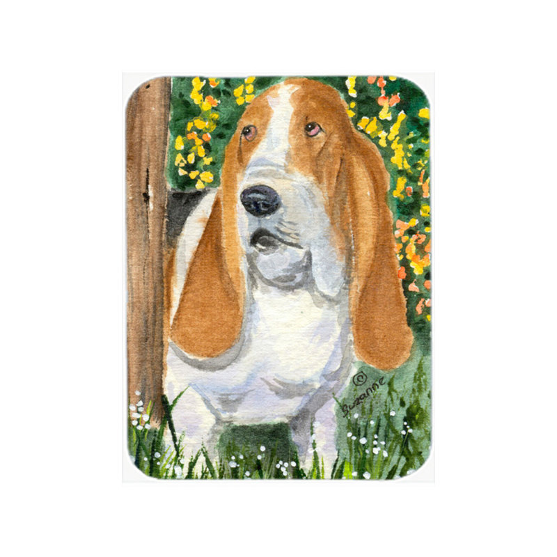 Planche à découper en verre Basset Hound