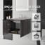 Meuble-lavabo flottant 24 po avec lavabo, porte à fermeture douce, comptoir en granite blanc 0,6 po et dosseret