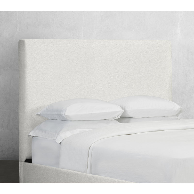 Upholstered Headboard, White, Queen