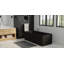 Baignoire autoportante en résine de trempage avec trop-plein et drain 66,5 po x 28,3 po Badeloft BW-06-XL-MBLK-138114957