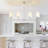 4-Light 47.63" Dimmable Modern Linear Kitchen Island Chandelier With Tapered Fabric Shades-1636739717