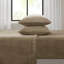 Ensemble de draps 4 pièces, taupe, 100% velours doux, brossage, drap plat, taies d'oreiller ajustées, brossé deux fois pour plus de confort, inclus et 2 taies d'oreiller, facile à entretenir